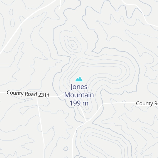 Map of Jones Mountain