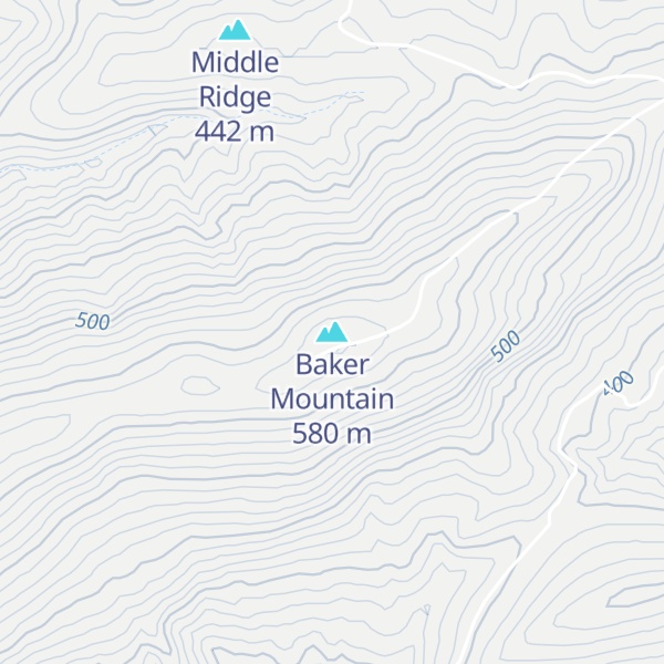 Map of Baker Mountain