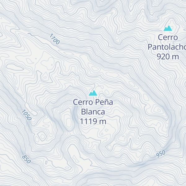 Map of Cerro Peña Blanca
