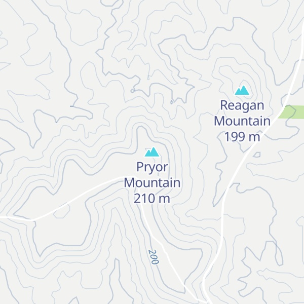 Map of Pryor Mountain