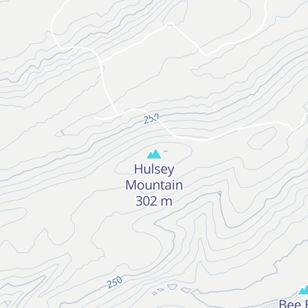 Map of Hulsey Mountain