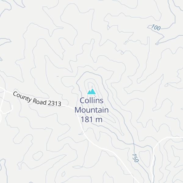 Map of Collins Mountain