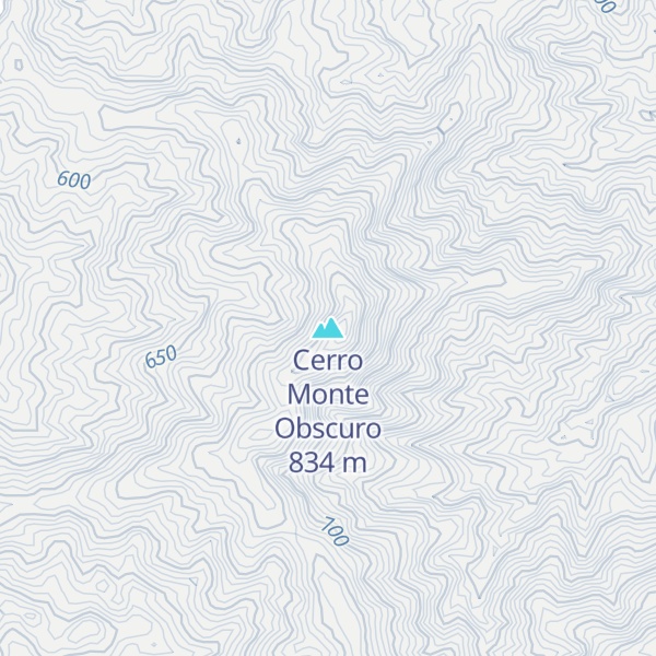 Map of Cerro Monte Obscuro