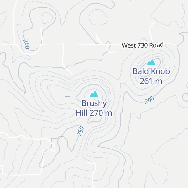 Map of Brushy Hill