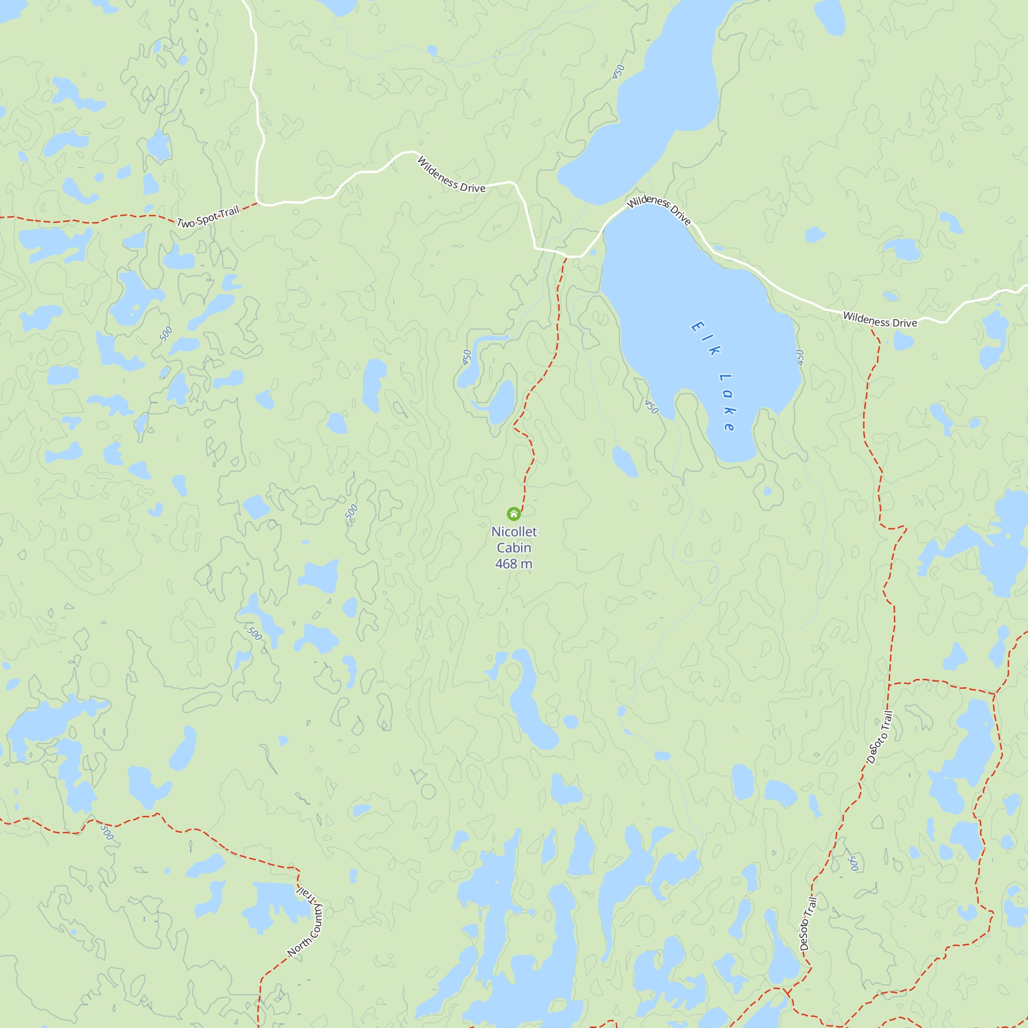 Nicollet Cabin map