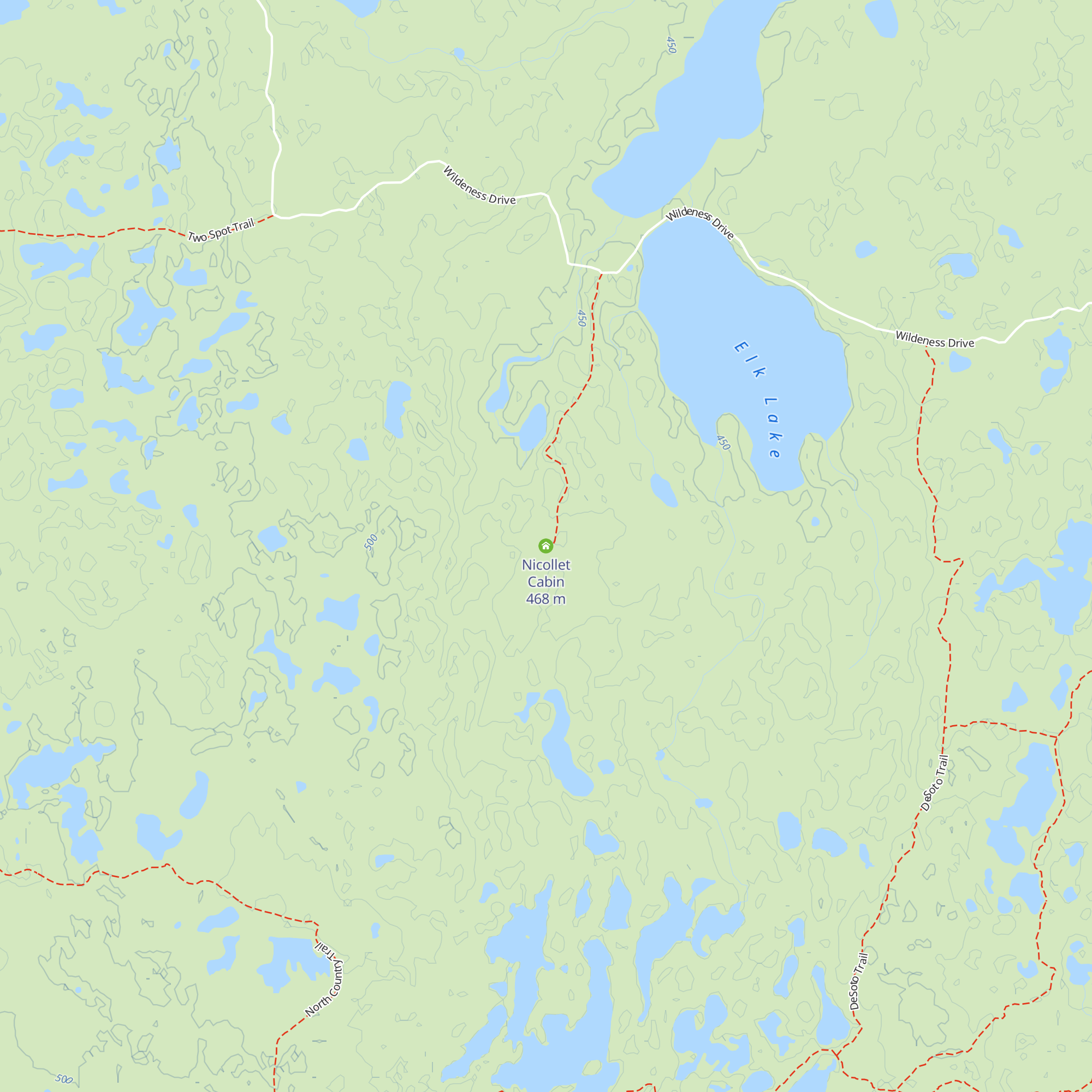 Nicollet Cabin map