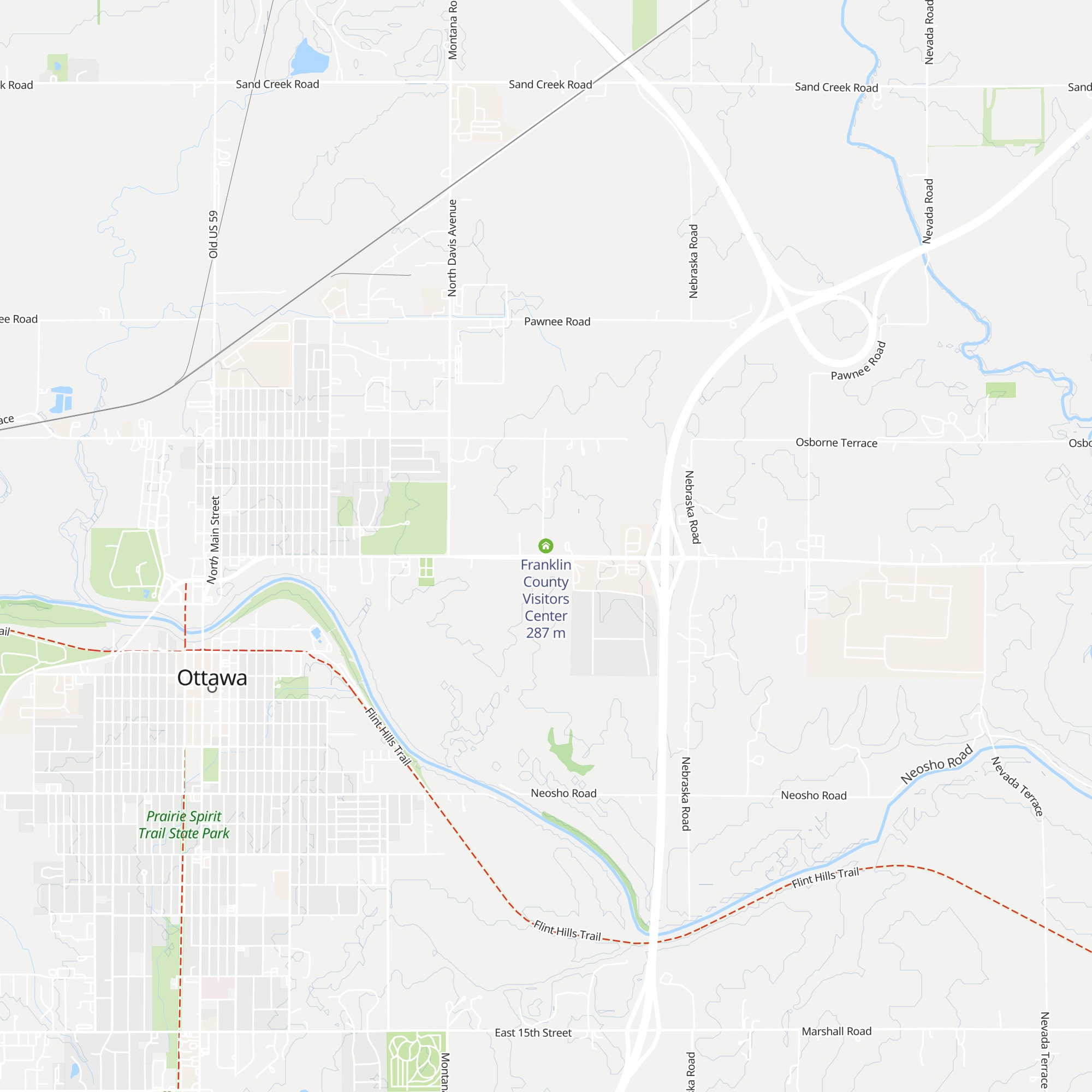 Franklin County Visitors Center map