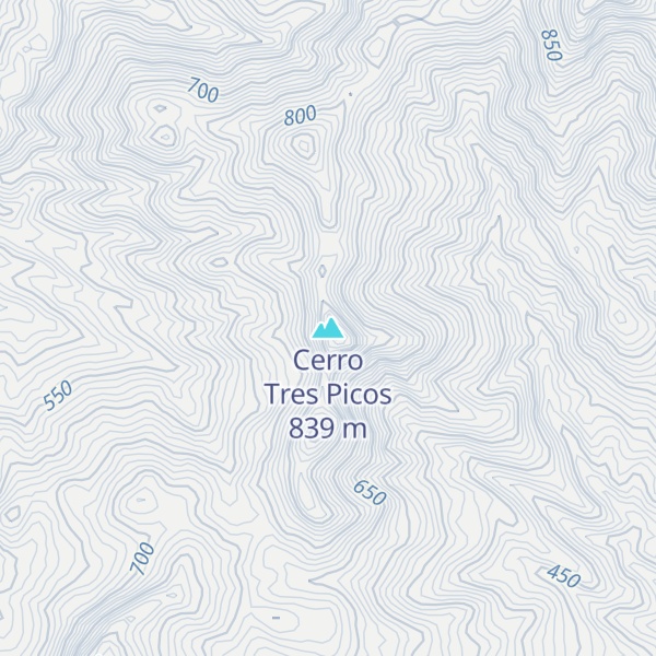 Map of Cerro Tres Picos