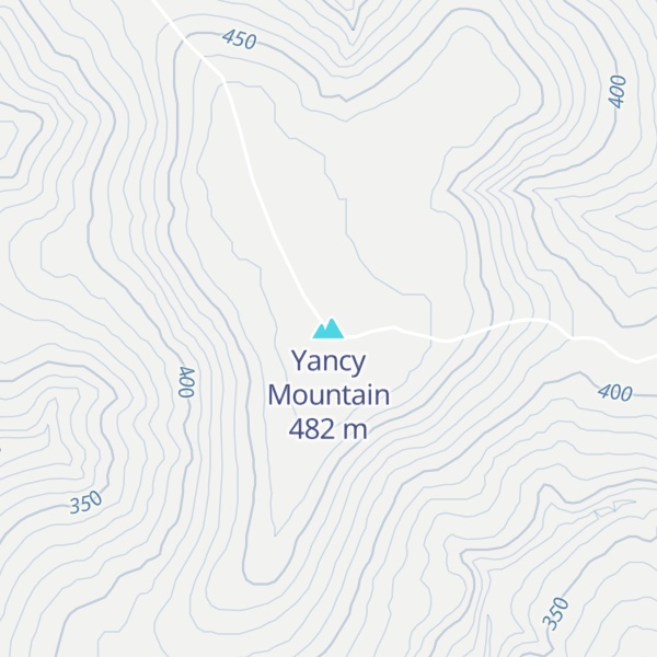 Map of Yancy Mountain