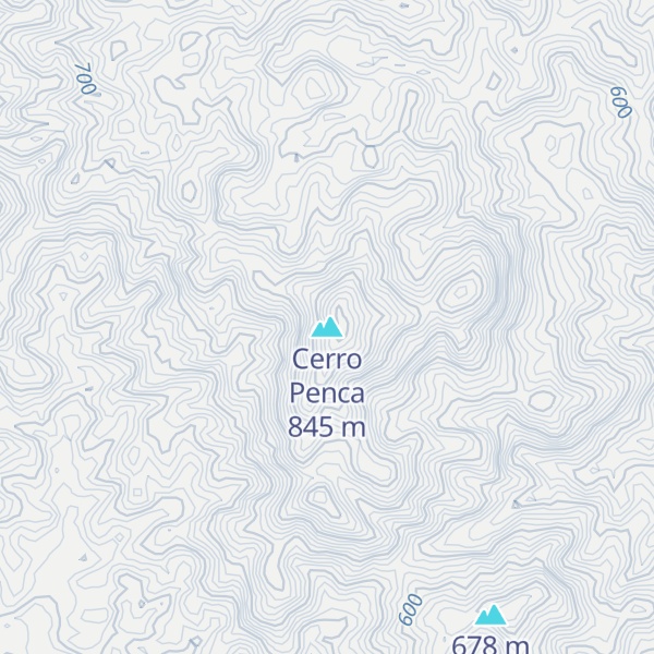Map of Cerro Penca