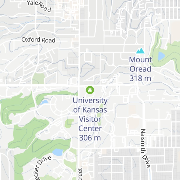 Map of University of Kansas Visitor Center