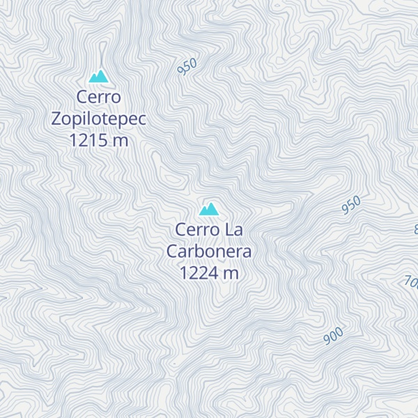 Map of Cerro La Carbonera