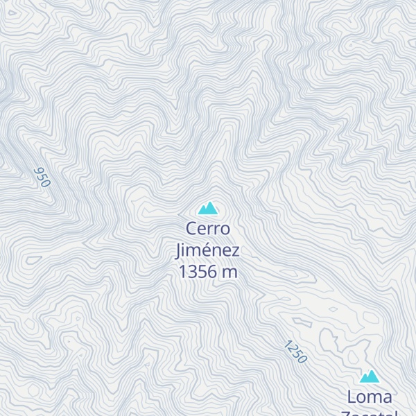 Map of Cerro Jiménez