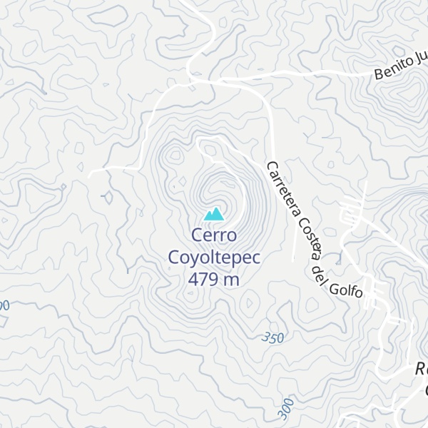 Map of Cerro Coyoltepec