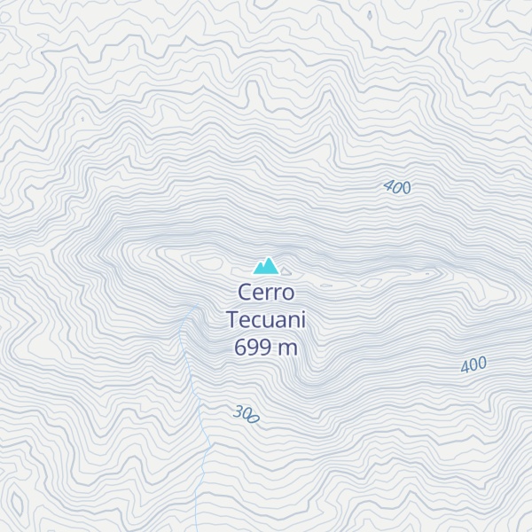 Map of Cerro Tecuani