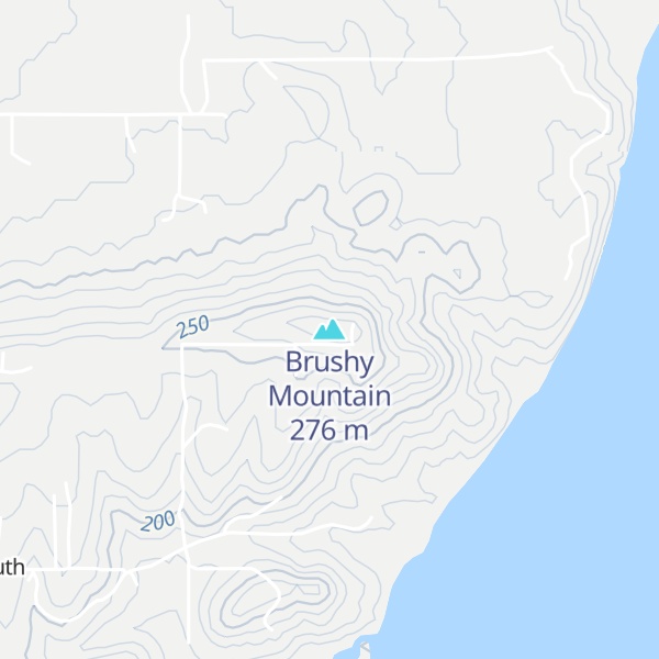 Map of Brushy Mountain