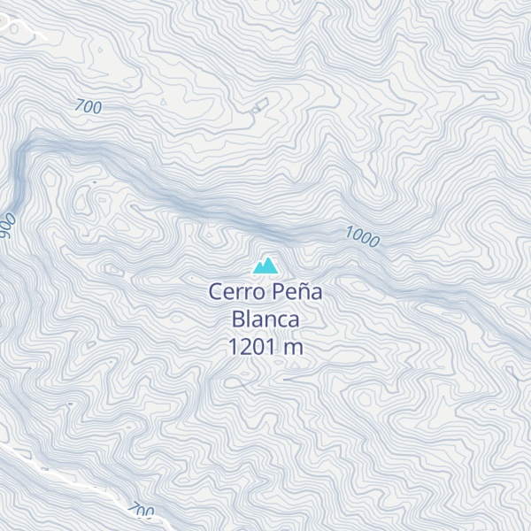 Map of Cerro Peña Blanca
