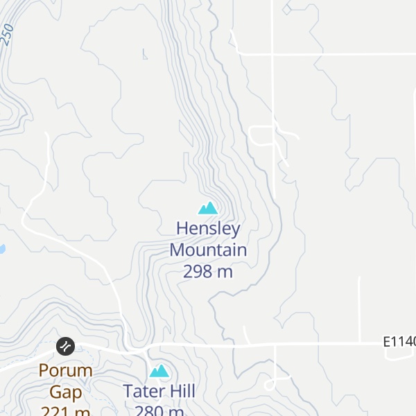 Map of Hensley Mountain