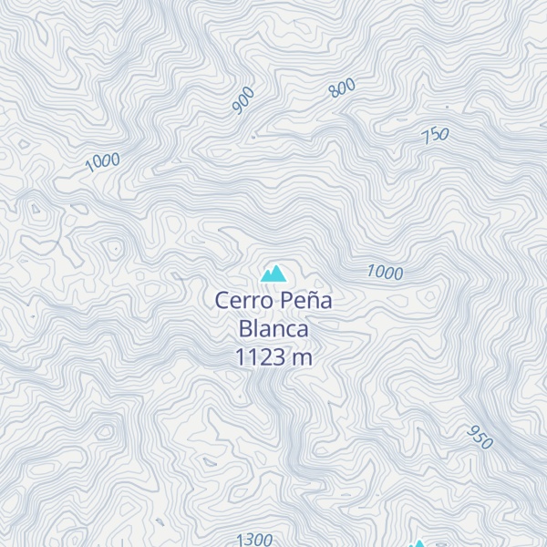Map of Cerro Peña Blanca