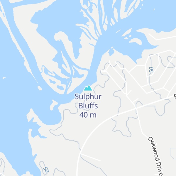 Map of Sulphur Bluffs