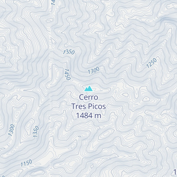 Map of Cerro Tres Picos