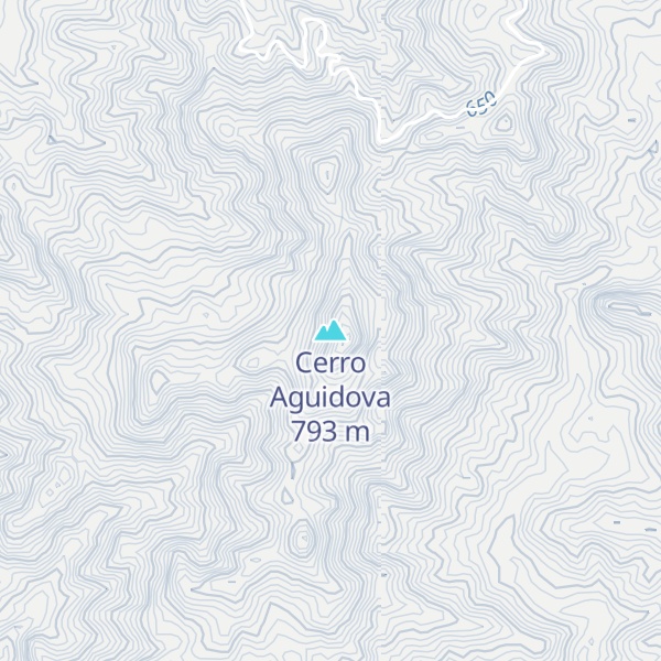 Map of Cerro Aguidova