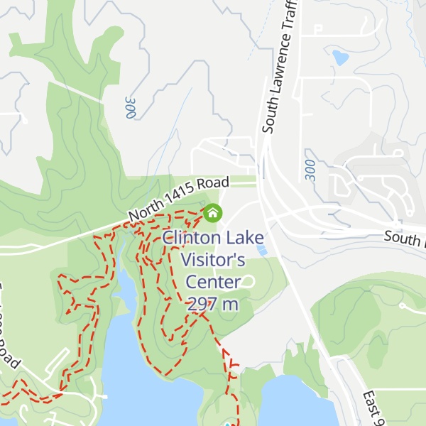 Map of Clinton Lake Visitor's Center