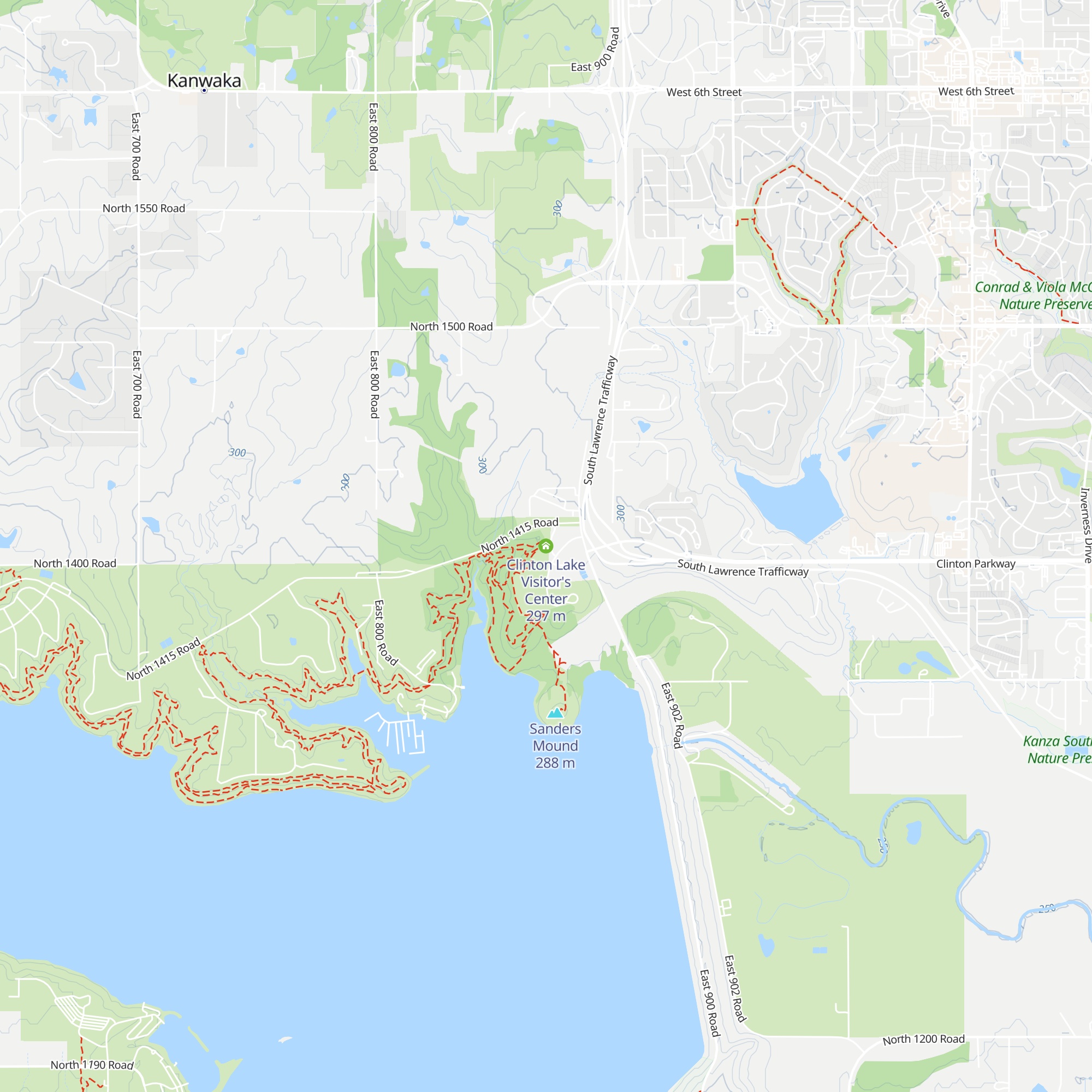 Clinton Lake Visitor's Center map