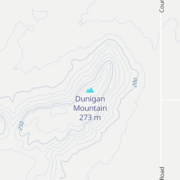 Map of Dunigan Mountain