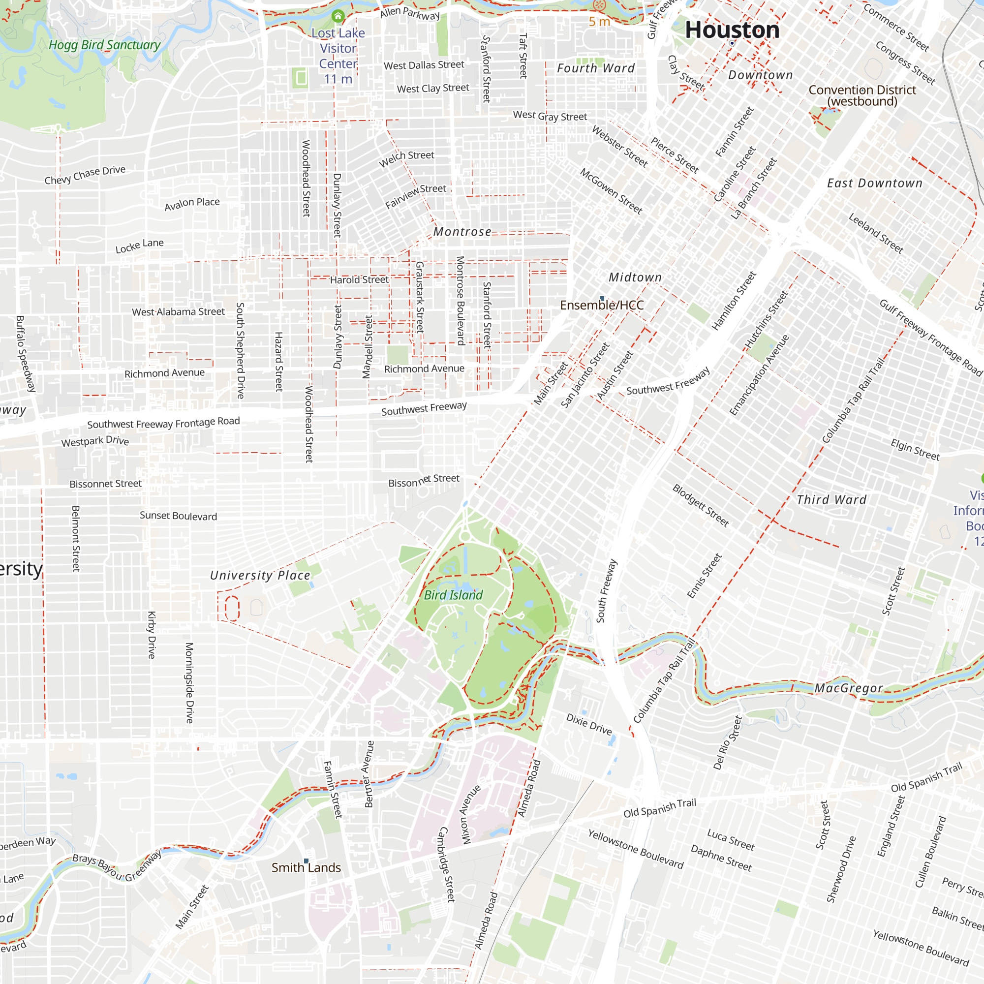 MFAH Parking Info Kiosk map