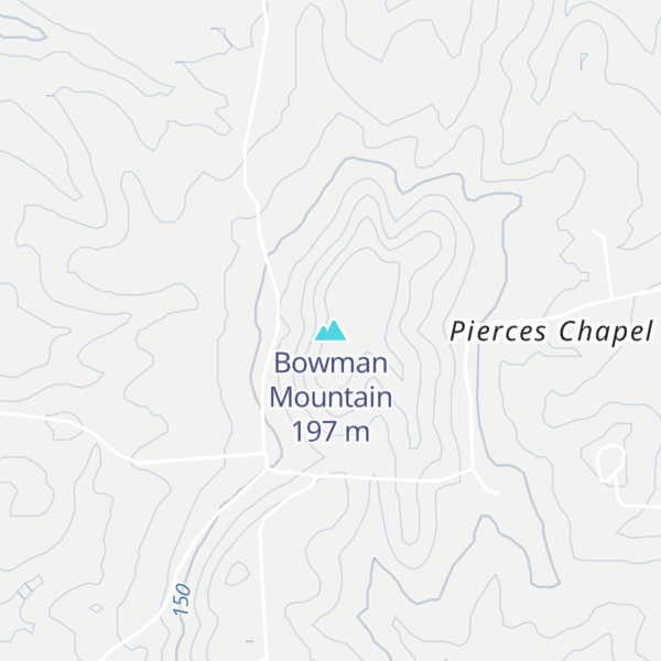 Map of Bowman Mountain