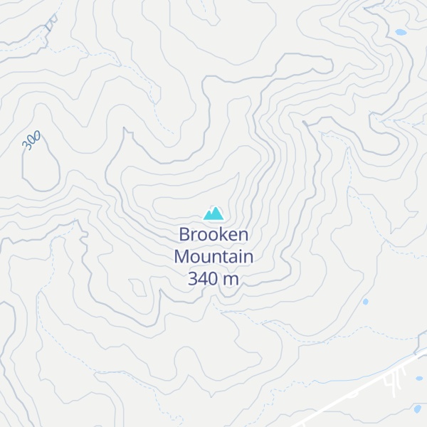 Map of Brooken Mountain