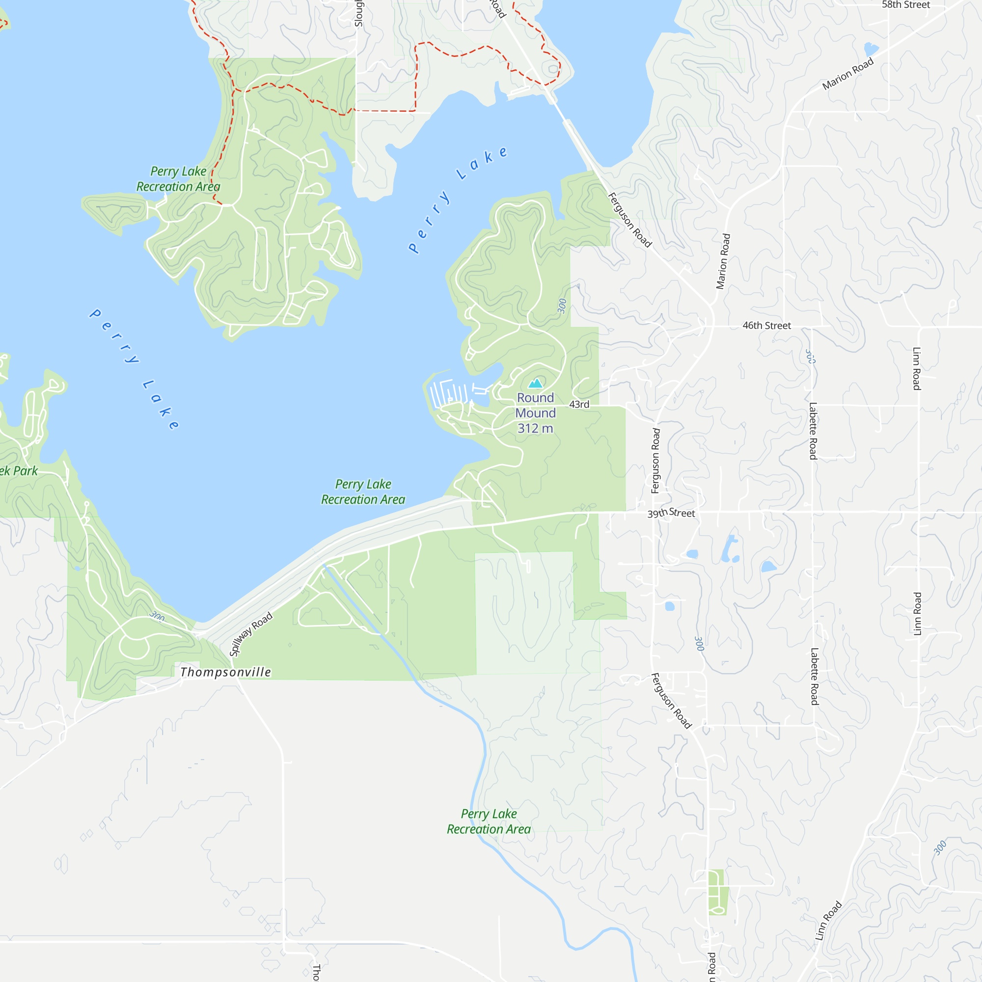 Perry Lake Information Center map