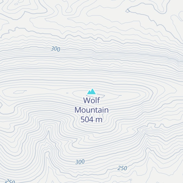 Map of Wolf Mountain