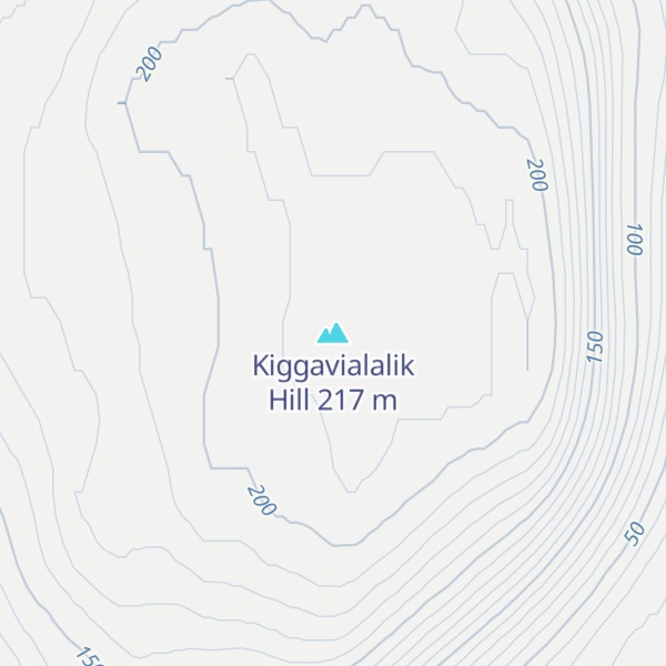 Map of Kiggavialalik Hill