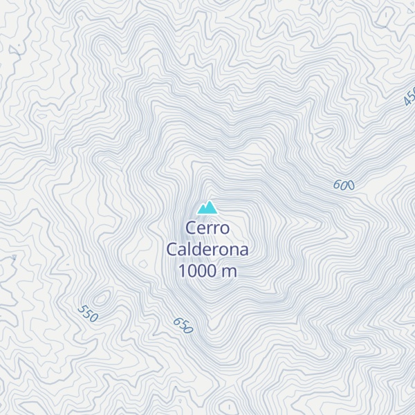 Map of Cerro Calderona