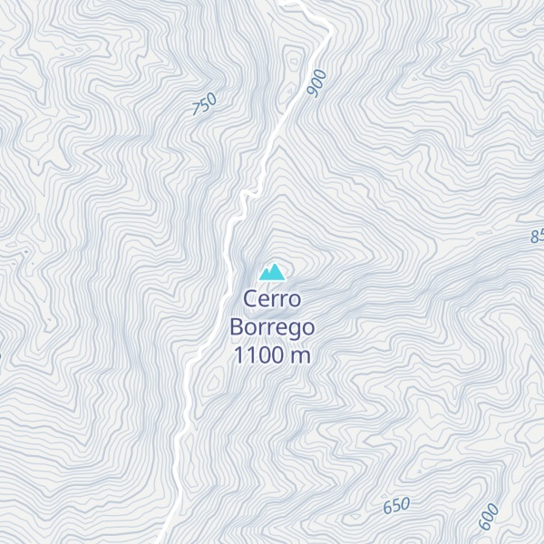Map of Cerro Borrego