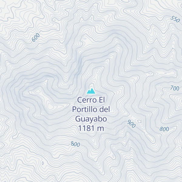 Map of Cerro El Portillo del Guayabo
