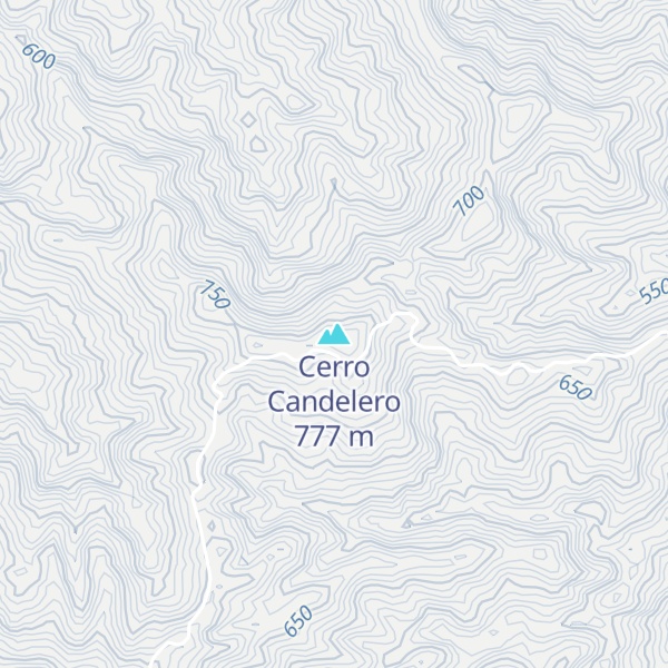 Map of Cerro Candelero