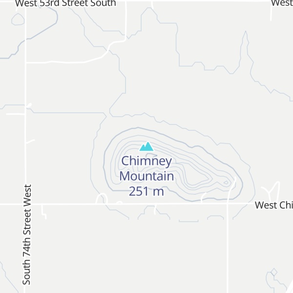 Map of Chimney Mountain