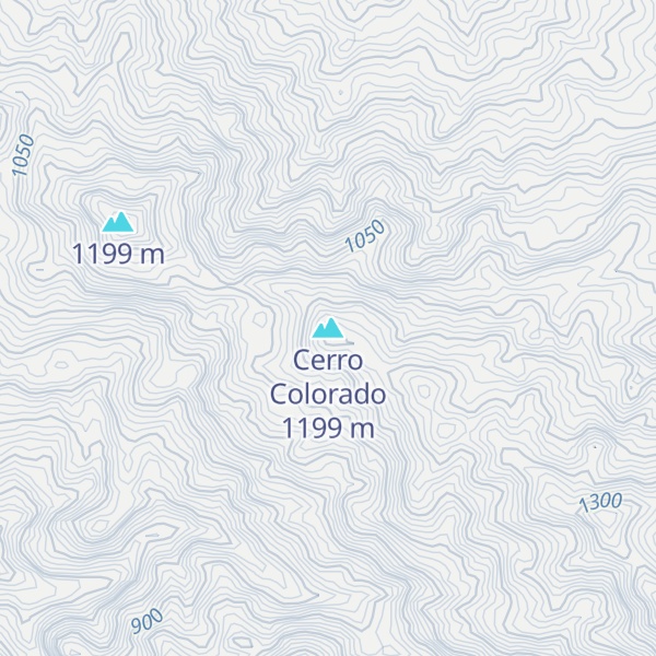 Map of Cerro Colorado