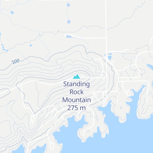 Map of Standing Rock Mountain