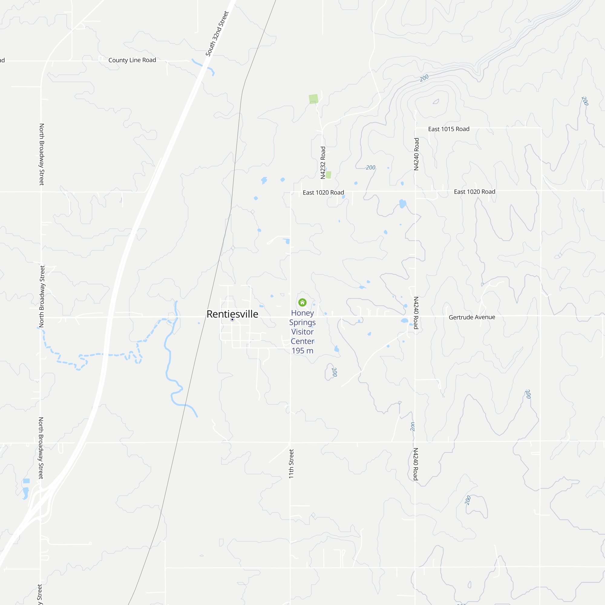 Honey Springs Visitor Center map