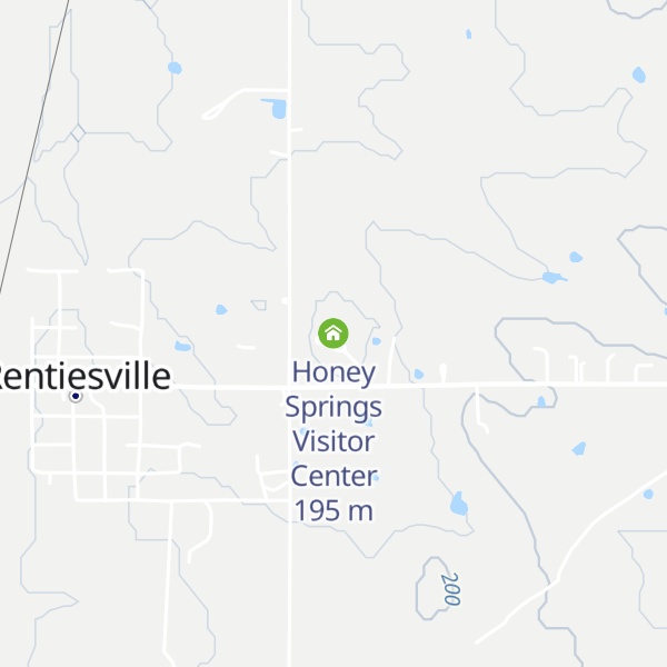 Map of Honey Springs Visitor Center
