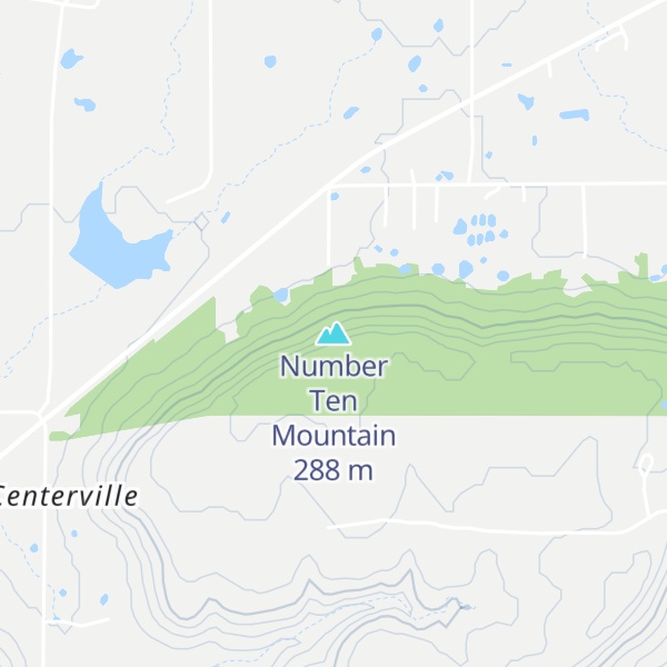 Map of Number Ten Mountain