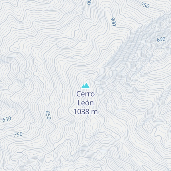 Map of Cerro León