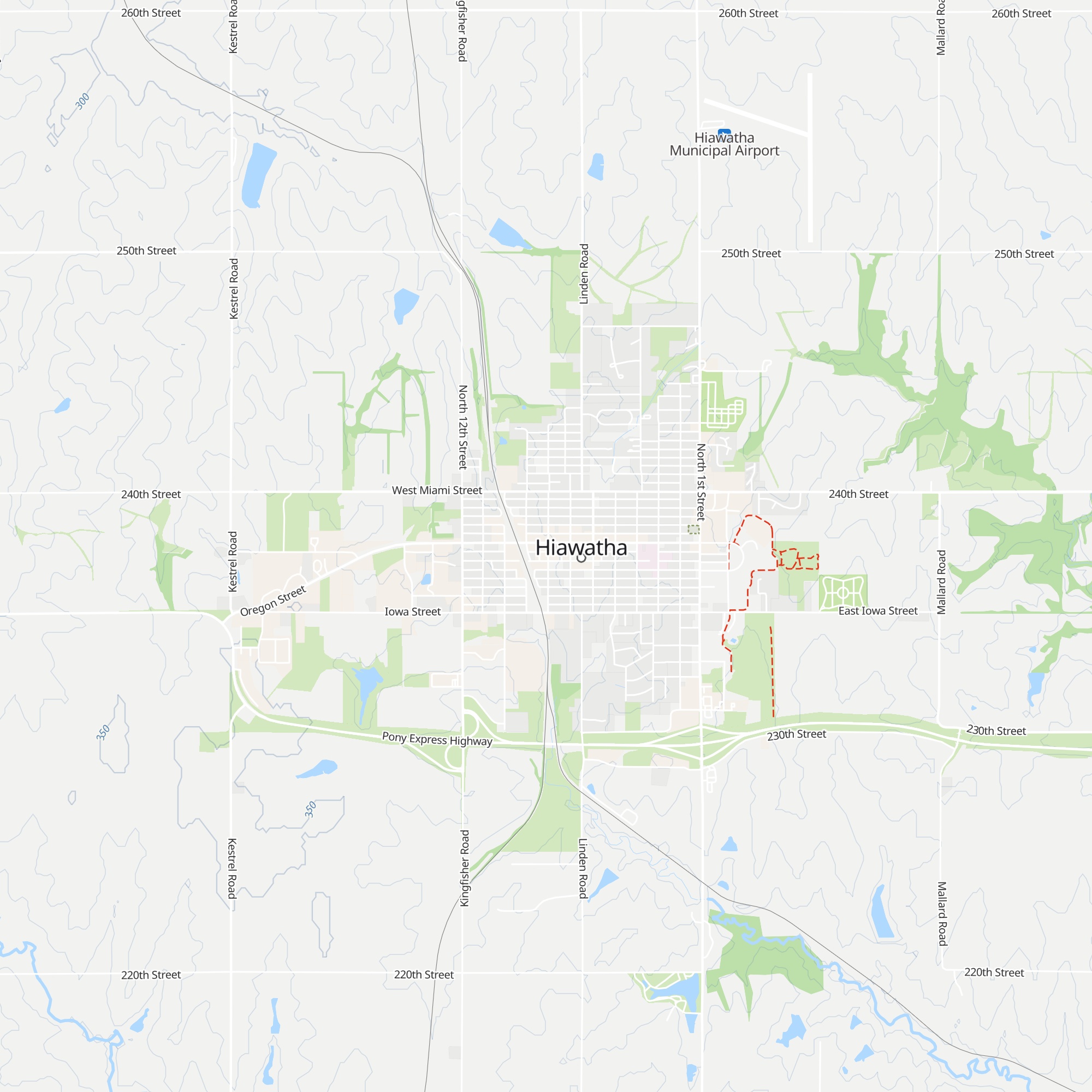 Hiawatha Chamber and Visitors Bureau map