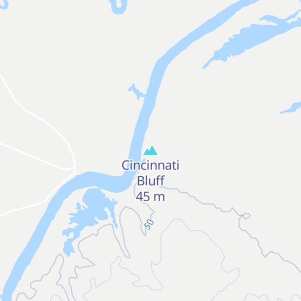 Map of Cincinnati Bluff