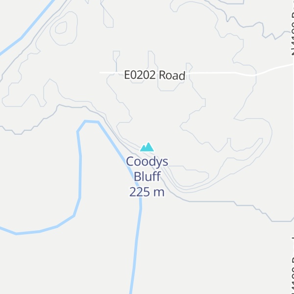 Map of Coodys Bluff