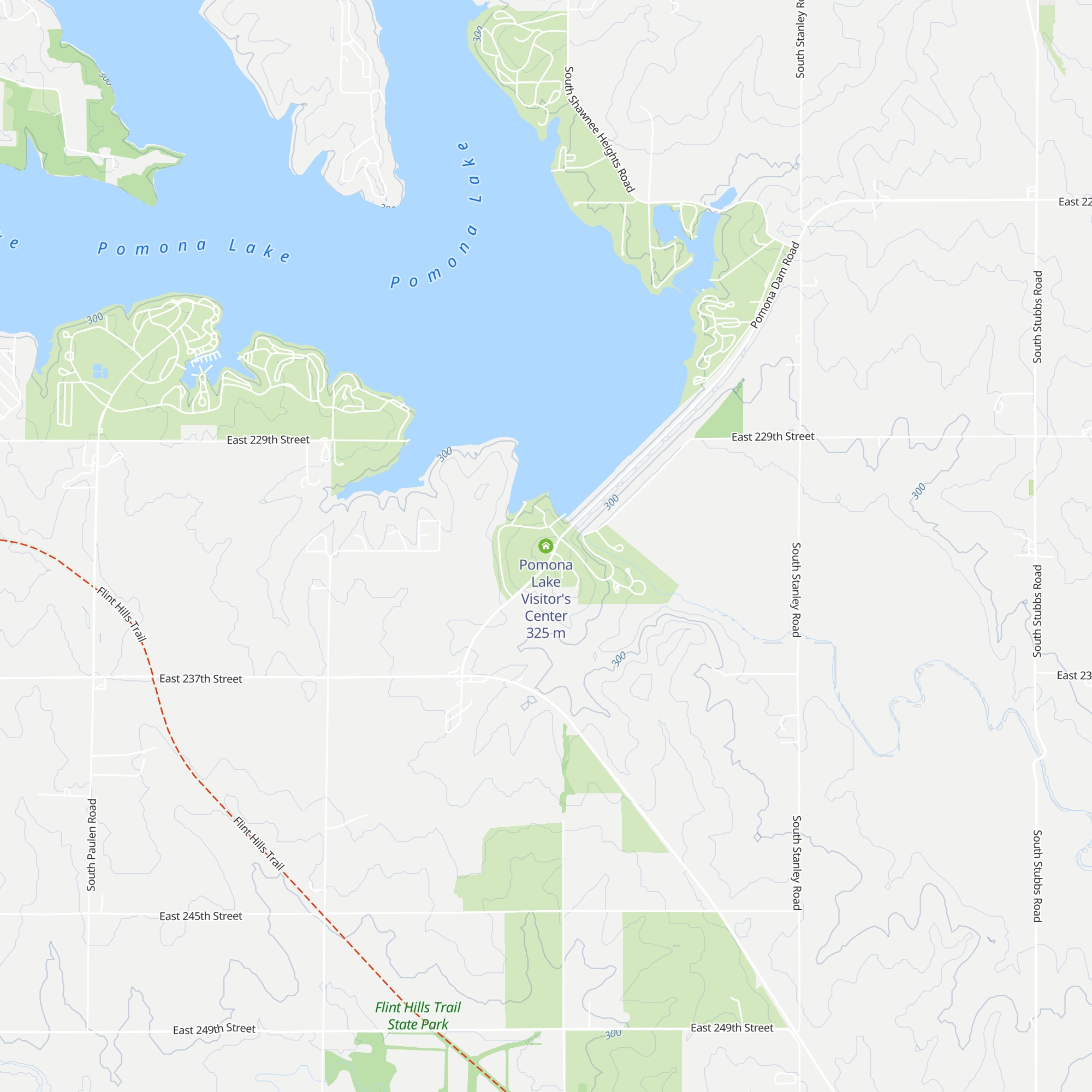 Pomona Lake Visitor's Center map